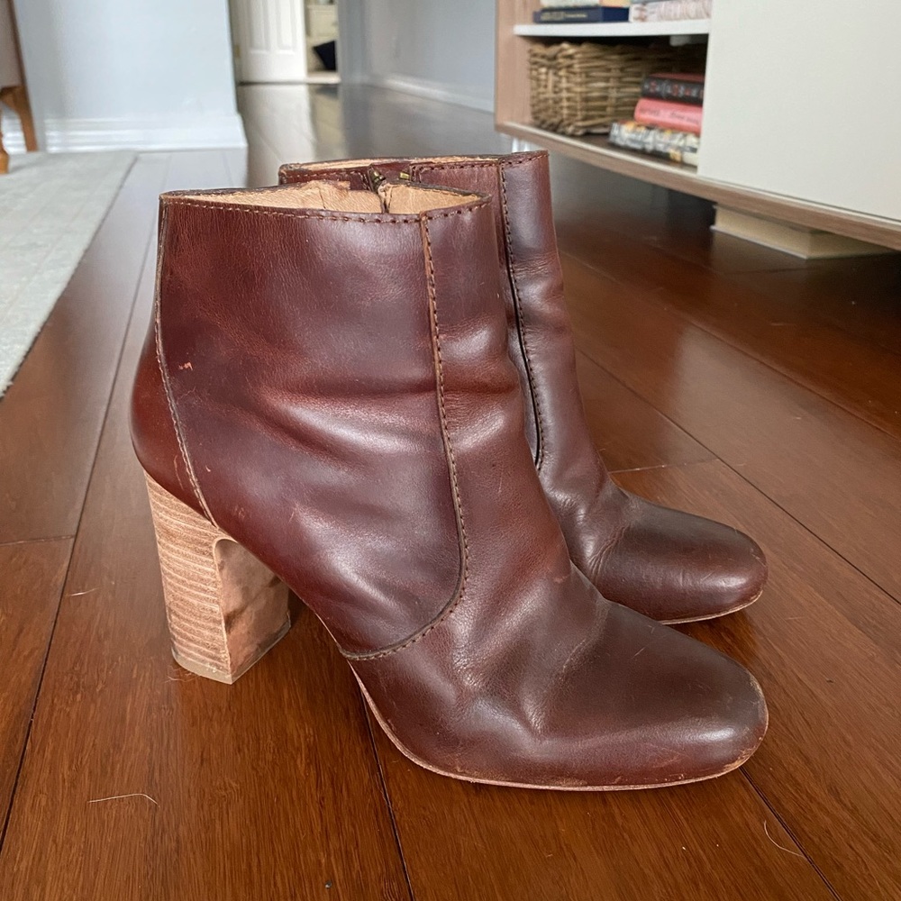Madewell Mahogany Brown Leather Boots